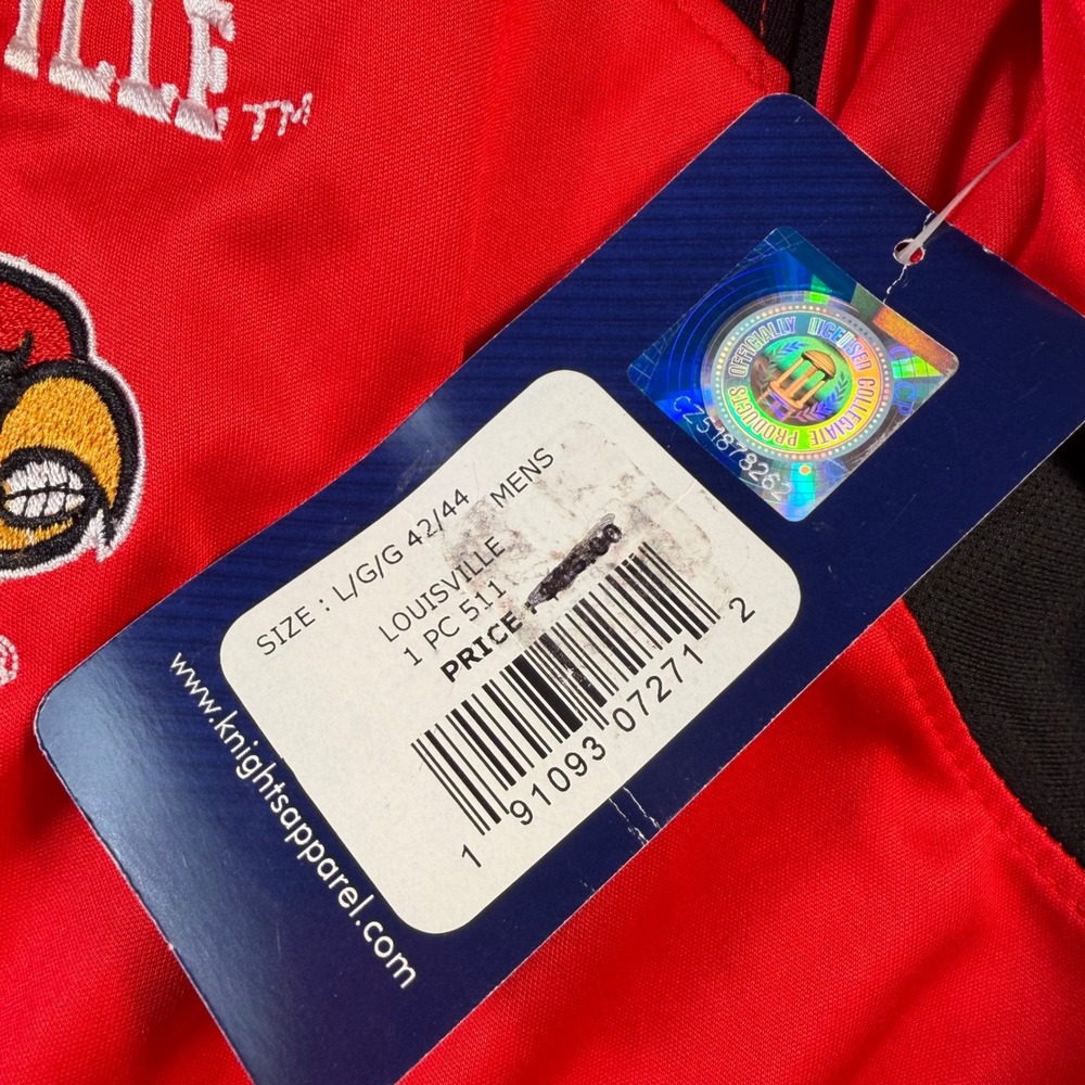 ProEdge Louisville Cardinals Mens Large Red Black Performance Polo Shirt NWT - Picture 3 of 5